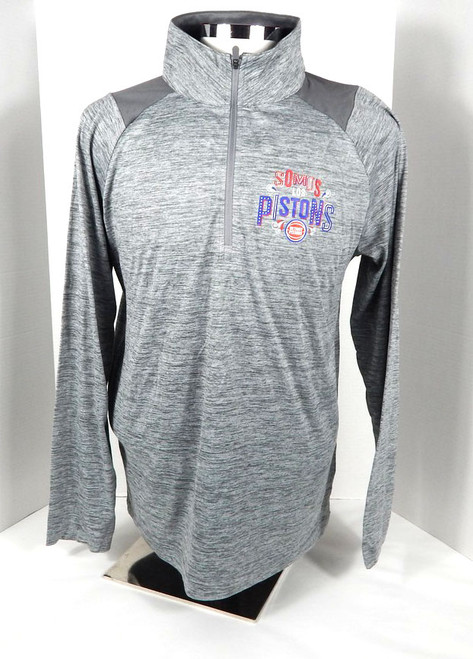 2022-23 Mens Detroit Pistons Hispanic Heritage Grey Quarter Zip Fanatics L