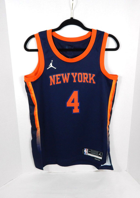 2021-22 Mens New York Knicks Derrick Rose #4 Swingman Navy Jersey Jordan 40