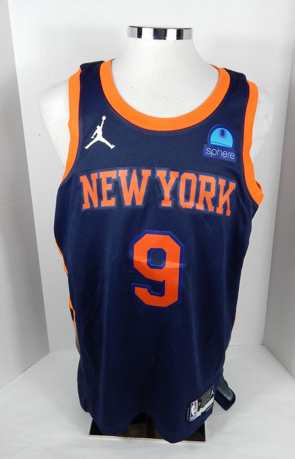 2022-23 Mens New York Knicks RJ Barrett #9 Swingman Navy Jersey Jordan 48