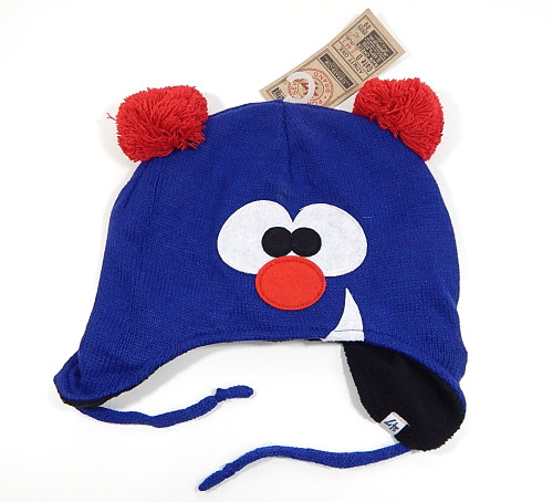 Detroit Pistons '47 Brand Grog Monster Pom Beanie Winter Hat Royal Blue New