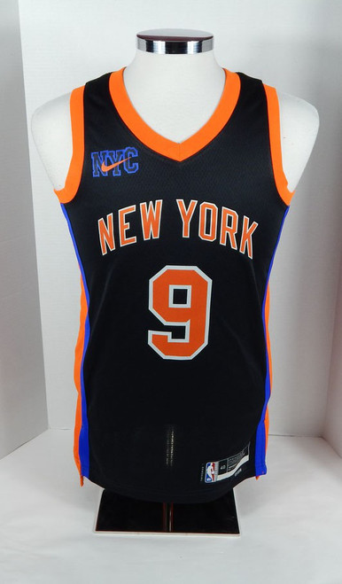 2022-23 Mens New York Knicks RJ Barrett #9 Swingman Black Jersey Nike 40