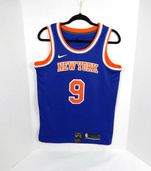 2021-22 Mens New York Knicks RJ Barrett #9 Swingman Icon Blue Jersey Nike 40