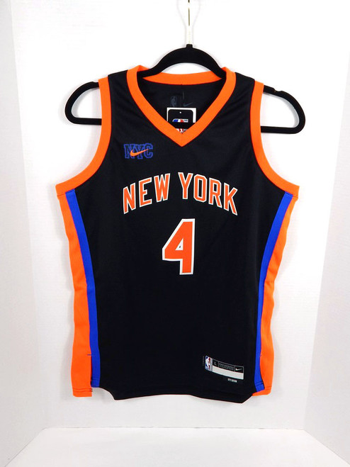 2020-21 Youth New York Knicks Derrick Rose #4 Swingman City Black Jersey Nike L