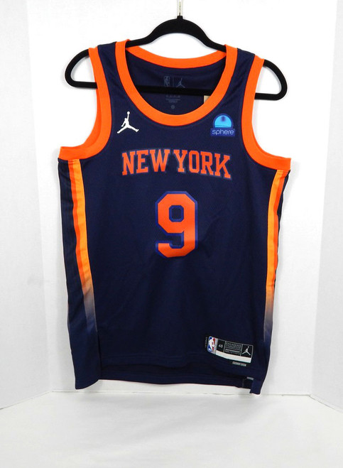 2022-23 Mens New York Knicks RJ Barrett #9 Swingman Navy Jersey Jordan 40 801698