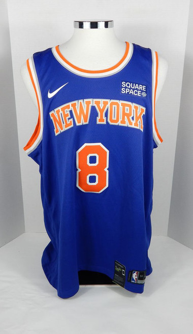 2017-18 Mens New York Knicks Kemba Walker #8 Swingman Icon Blue Jersey Nike 56