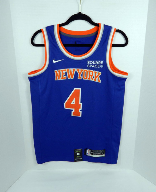 2019-20 Mens New York Knicks Derrick Rose #4 Swingman Icon Blue Jersey Nike 40