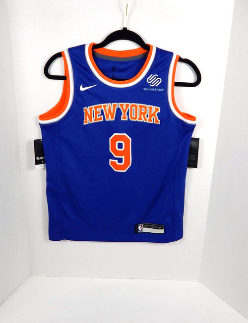 2019-20 Youth New York Knicks RJ Barrett #9 Swingman Icon Blue Jersey Nike M