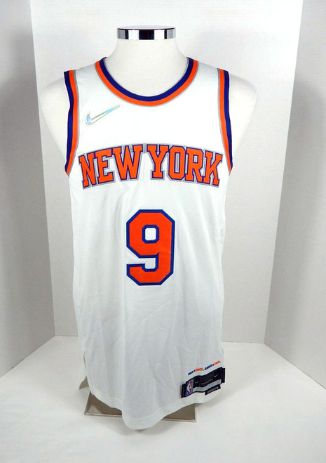 2022-23 Mens New York Knicks RJ Barrett #9 Authentic White Jersey Nike 44