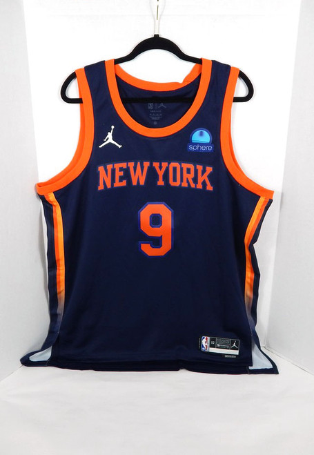2021-22 Mens New York Knicks RJ Barrett #9 Swingman Navy Jersey Jordan 52
