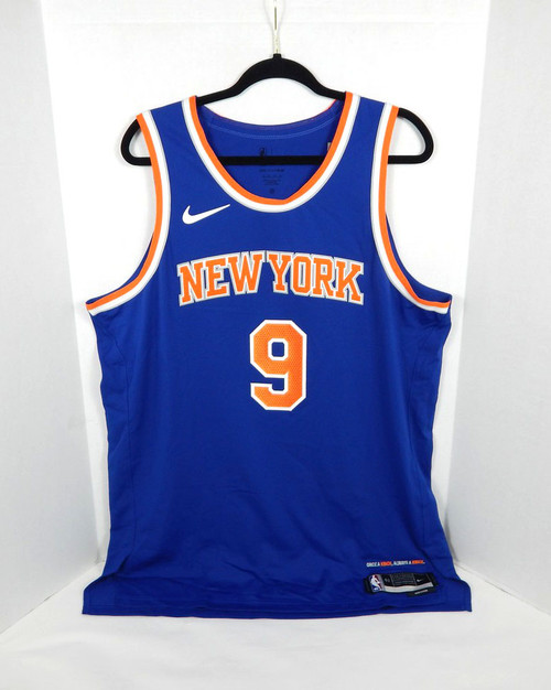 2020-21 Mens New York Knicks RJ Barrett #9 Authentic Icon Blue Jersey Nike 52