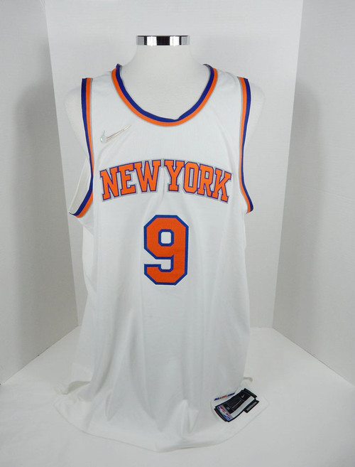2022-23 Mens New York Knicks RJ Barrett #9 Authentic White Jersey Nike 58
