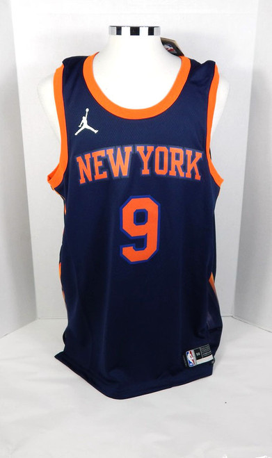 2020-21 Mens New York Knicks RJ Barrett #9 Swingman DRIFIT Navy Jersey Jordan 56