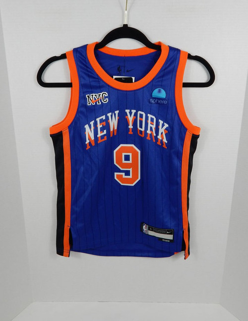 2022-23 Youth New York Knicks RJ Barrett #9 Swingman City Blue Jersey Nike S