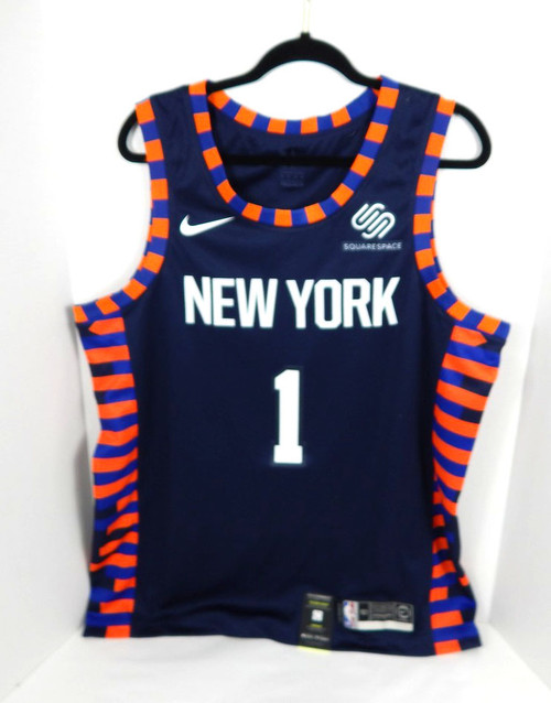 2019-20 Mens New York Knicks Bobby Portis #1 Swingman Navy Jersey Jordan 52