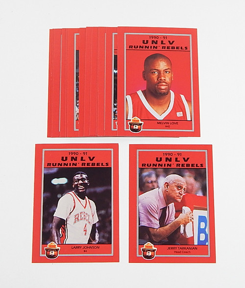 1990-91 UNLV Running Rebels Smokey Bear Set (15) Larry Johnson Jerry Tarkanian
