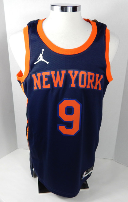 2021-22 Mens New York Knicks RJ Barrett #9 Swingman Navy Jersey Jordan 48