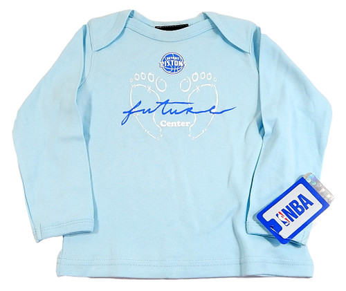 Detroit Pistons Future Center Adidas NBA Baby LS Shirt Blue New 12 Months