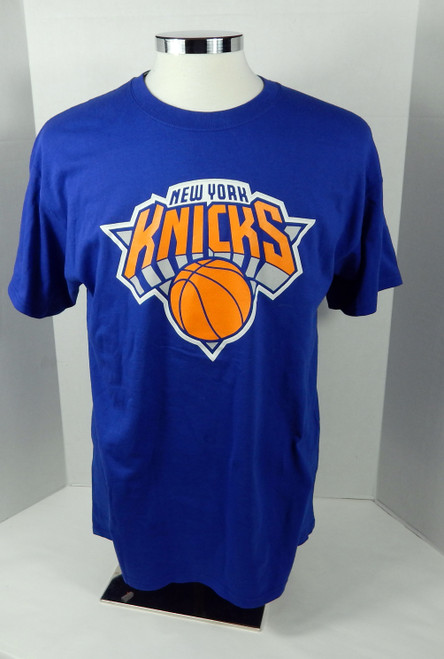 2020-21 Mens New York Knicks David Lee #5 N&N Backer Blue T-Shirt Majestic L