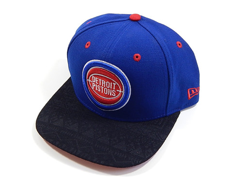 Detroit Pistons Logo Tribal Tone New Era 9Fifty Snapback Hat Cap Blue Black