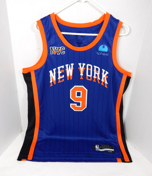 2022-23 Mens New York Knicks RJ Barrrett #9 Swingman Blue Jersey Nike 48
