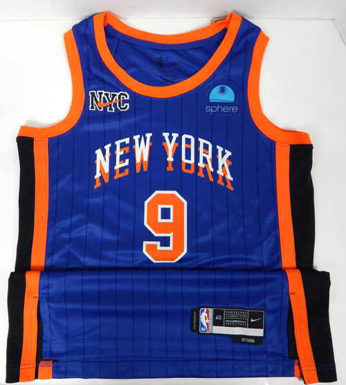2022-23 Mens New York Knicks RJ Barrrett #9 Swingman Blue Jersey Nike 40