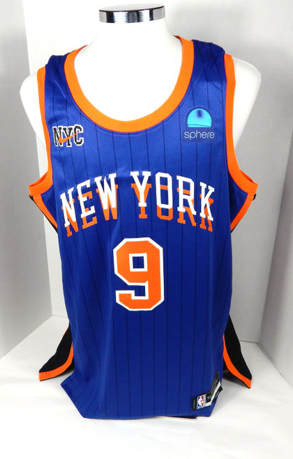 2022-23 Mens New York Knicks RJ Barrrett #9 Swingman Blue Jersey Nike 52