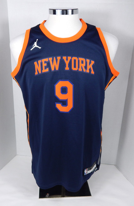 2022-23 Youth New York Knicks RJ Barrrett #9 Swingman Navy Jersey Jordan XL