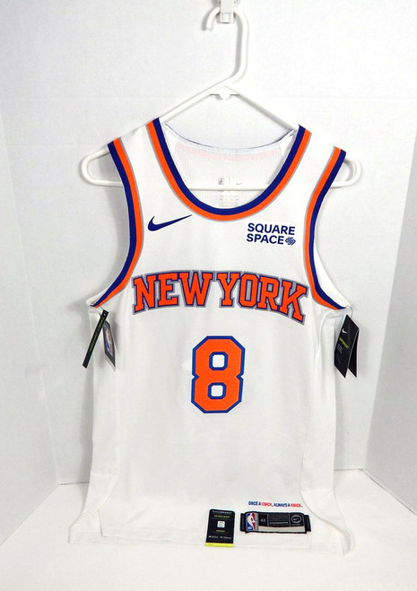2021-22 Mens New York Knicks Kemba Walker #8 Authentic White Jersey Nike 40
