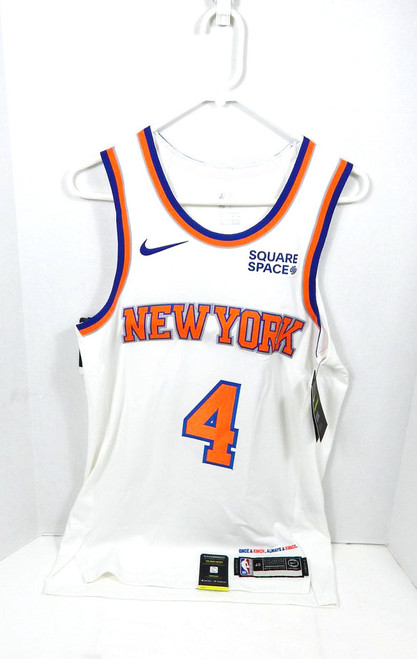 Mens New York Knicks Derrick Rose #4 Authentic White Jersey Nike 40 NWT