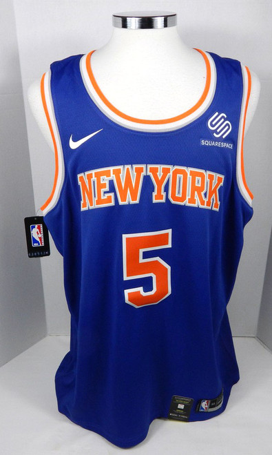 2018-19 Mens New York Knicks Dennis Smith Jr #5 Swingman Blue Jersey Nike 56