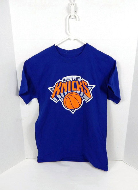 2005-10 Mens New York Knicks David Lee #5 Logo N&N Blue T-Shirt Majestic S