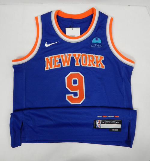 2022-23 Kids New York Knicks RJ Barrett #9 Swingman Blue Jersey Jordan M