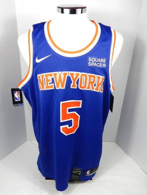 2021-22 Mens New York Knicks Immanuel Quickley #5 Swingman Blue Jersey Nike 52