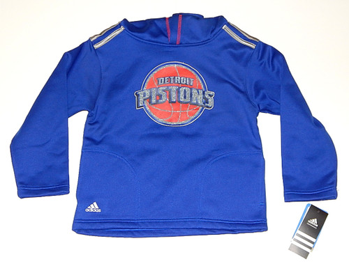 Detroit Pistons Big Team 3 Stripe Adidas Hoodie Sweatshirt New Toddler 3T