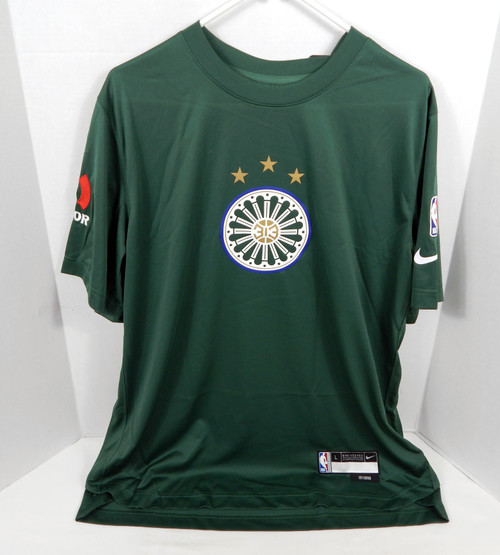 2022-23 Detroit Pistons Game Issued Green Shoot Shirt City St Cecilia 313 L 80S