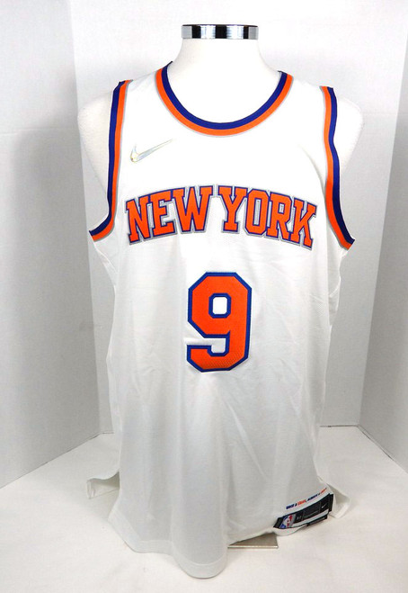 2020-21 Mens New York Knicks RJ Barrett #9 Authentic White Jersey Nike 52 801575