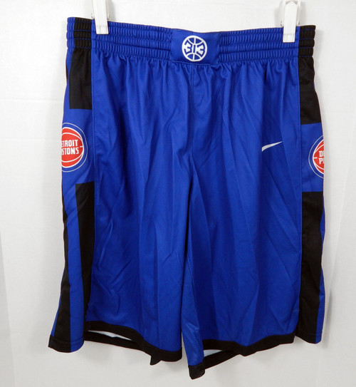 2021-22 Detroit Pistons Game Issued Blue Summer League Shorts Nike L 713776S