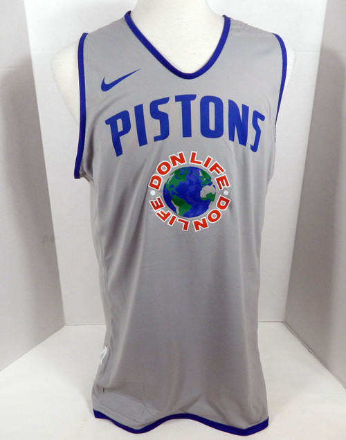 2022-23 Detroit Pistons Game Issued Blue Practice Jersey Big Sean 313 Don L 3S