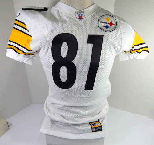 2001 Pittsburgh Steelers Freddie Milons #81 Game Issued White Jersey 46 DP49559