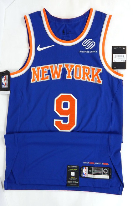 2019-20 Mens New York Knicks RJ Barrett #9 Authenitc Blue Jersey Nike 40