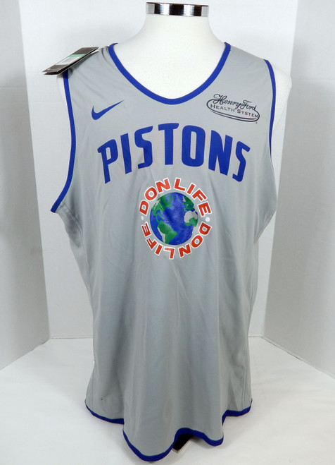2022-23 Detroit Pistons Game Issued Blue Practice Jersey Big Sean Don Life XL 0S