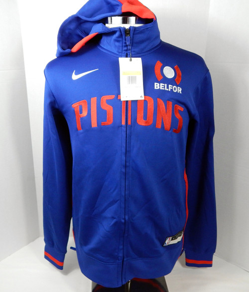 2022-23 Detroit Pistons Game Issued Blue Warm Up Jacket Nike 495 LT 713762S