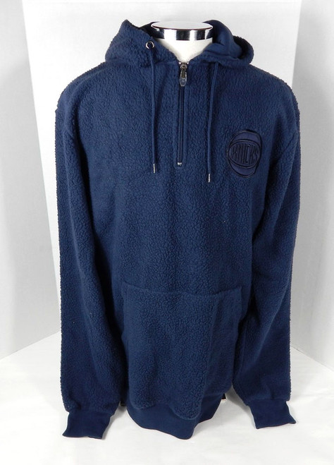 2018 Adult New York Knicks Knicks Logo Sherpa Navy Jersey Majestic LT