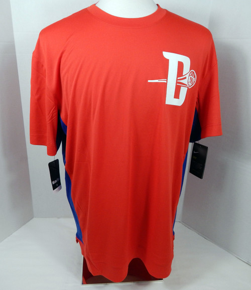 2019-20 Detroit Pistons Game Issued Red Shooting Shirt Nike AV1020-657 L 713770S