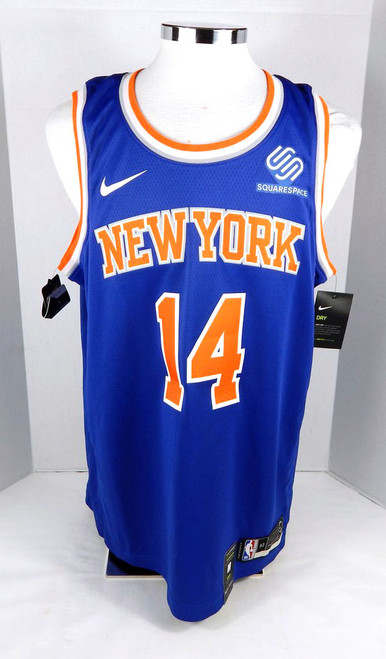 2018 Mens New York Knicks Allonzo Trier #14 Swingman Blue Jersey Nike 52
