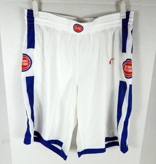2019-20 Detroit Pistons Game Issued White Shorts Nike Summer League L 46S