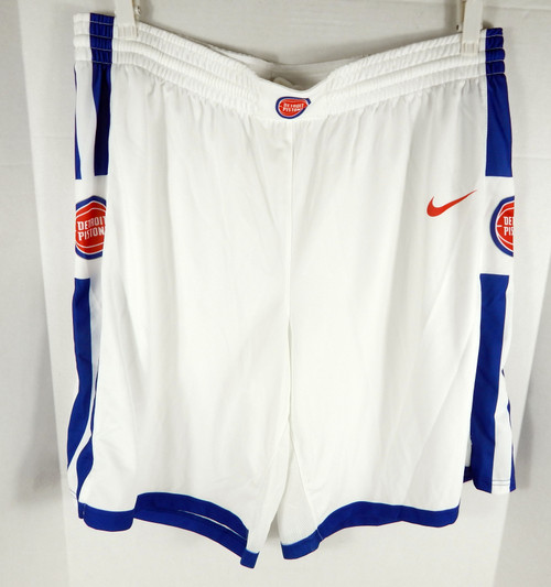 2019-20 Detroit Pistons Game Issued White Shorts Nike Summer League 3XL 49S