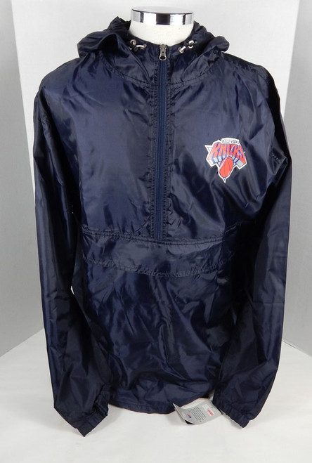 2018 Mens New York Knicks Anorak Navy Basketball Jacket Majestic Size MT