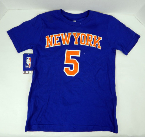 2017-18 Youth New York Knicks Dennis Smith Jr #5 N&N Blue T-Shirt Nike S
