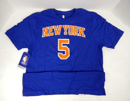 2017-18 Youth New York Knicks Dennis Smith Jr #5 N&N Blue T-Shirt Nike L